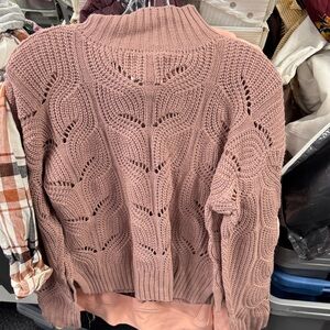 Pink rose sweater M // 012928